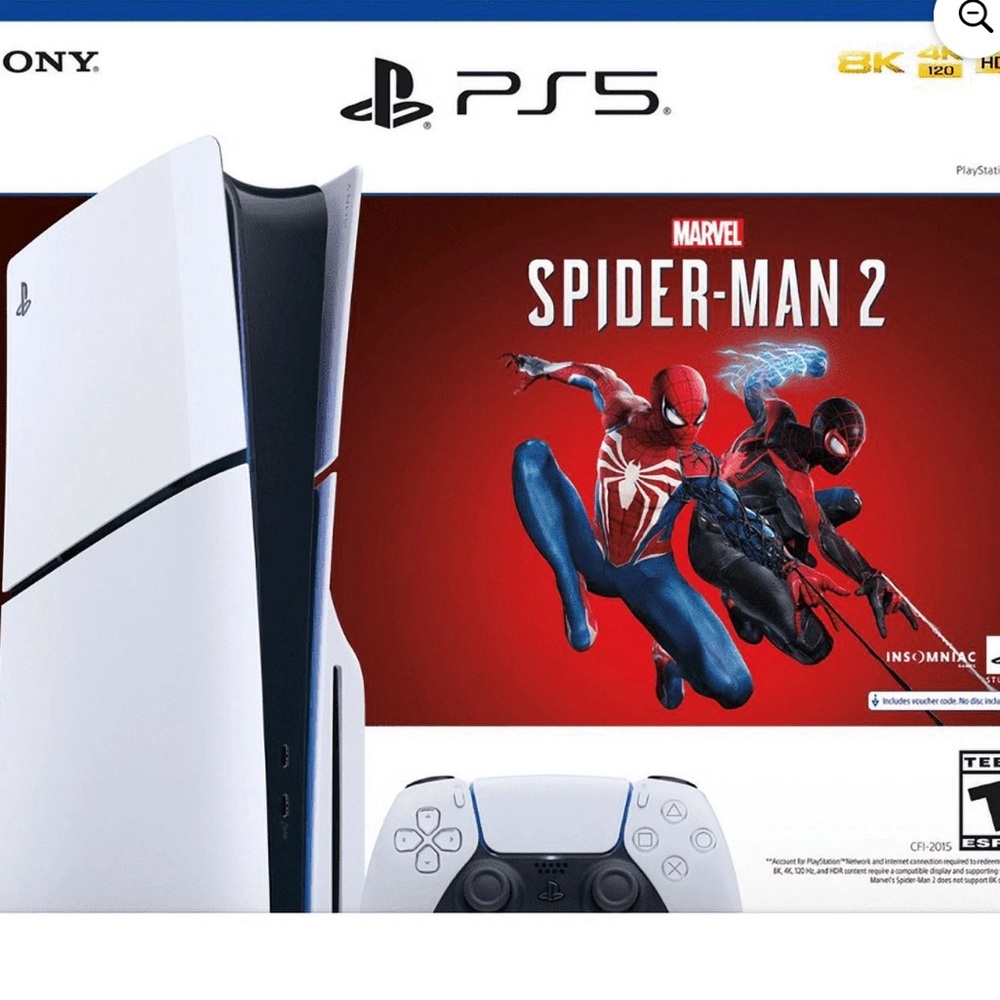 Sony PlayStation 5 Console White Marvel's Spider-Man 2 Bundle